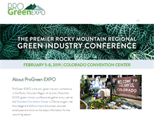 Tablet Screenshot of progreenexpo.com